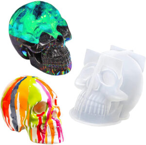 large 3d skull silicone mould
