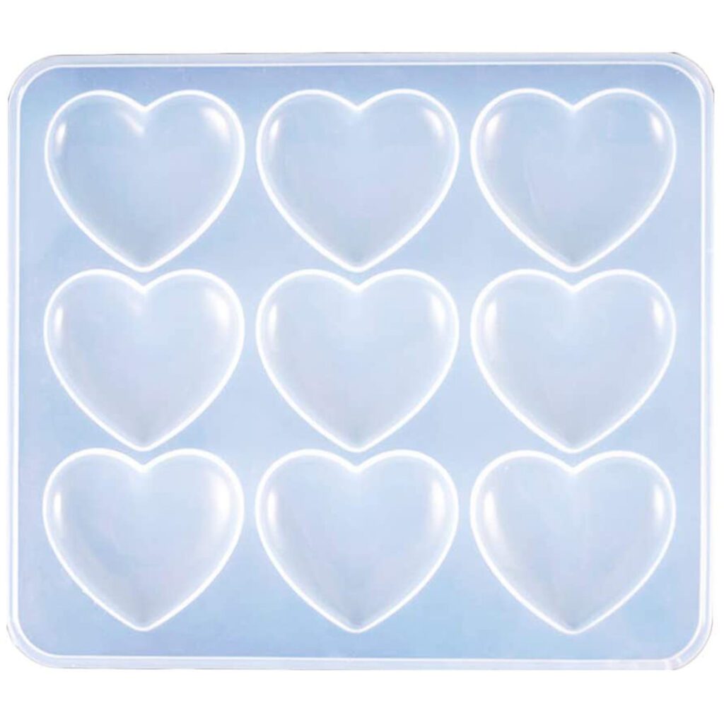 Heart shapes silicone mould