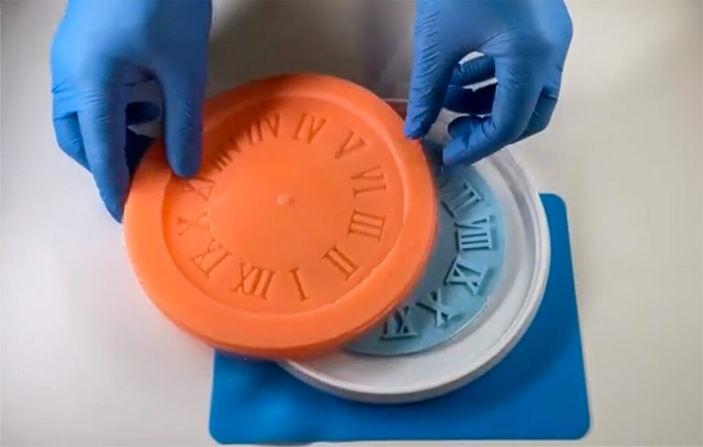R Pro 10 Silicone Rubber Mould of clock face