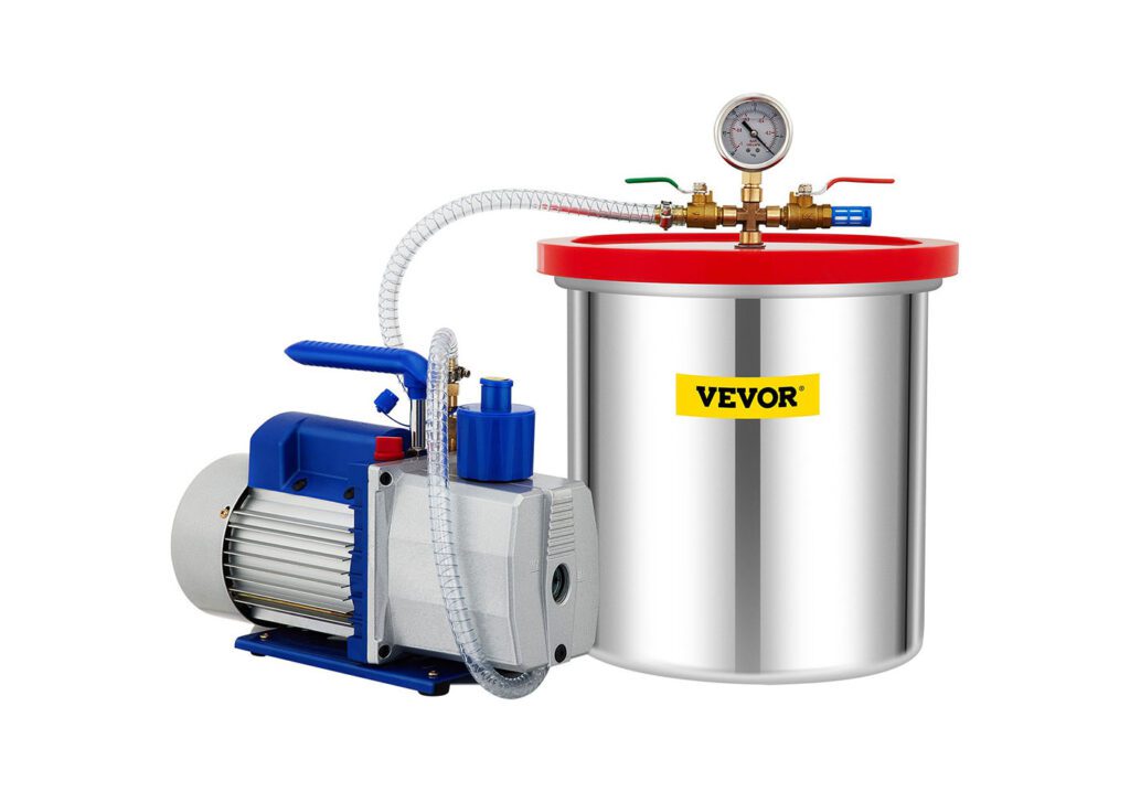 VEVOR Stainless Steel Vacuum Chamber for removal of bubbles from silicone and resin