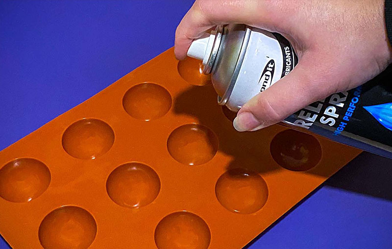 silicone release spray helps when it comes to maintaining silicone moulds