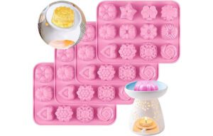 Multiple flower shape silicone mould for wax melts