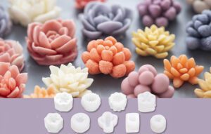 Succulent Silicone Mold,Candle Molds,Resin Mold,9 Pcs 3D Succulent Cacti Candle Mold Silicone for Scented Candles Soaps Making, Wax, Resin Casting,Soap Cake Dessert Mold DIY Mothers Day Gifts