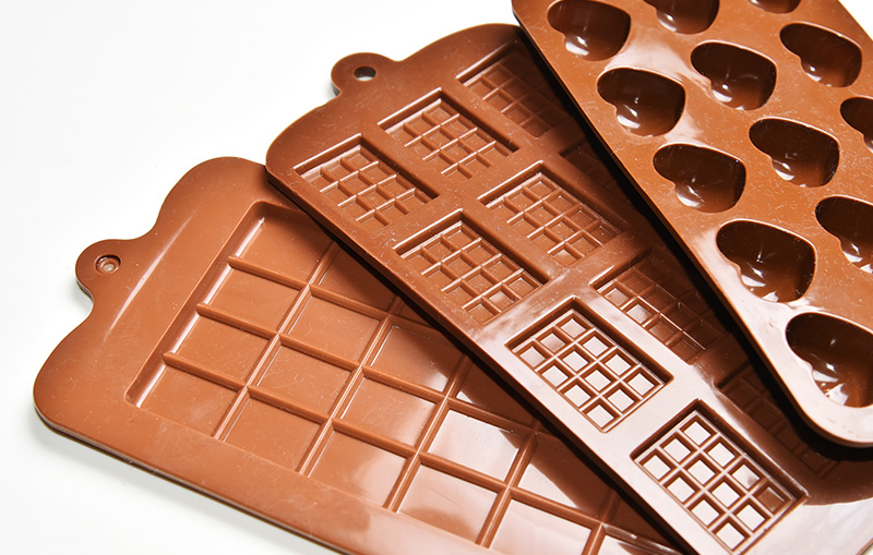 Silicone moulds for chocolate