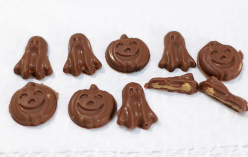 Chocolate Halloween themed shapes