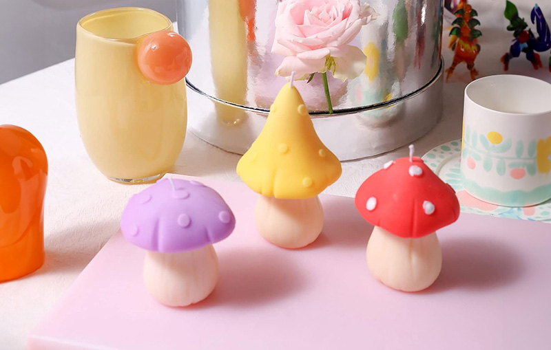 Unique Candle Moulds - Mushroom wax candles with multiple designs and shapes
