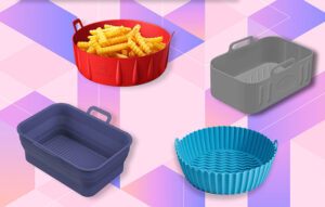 A mixture of Silicone air fryer liners
