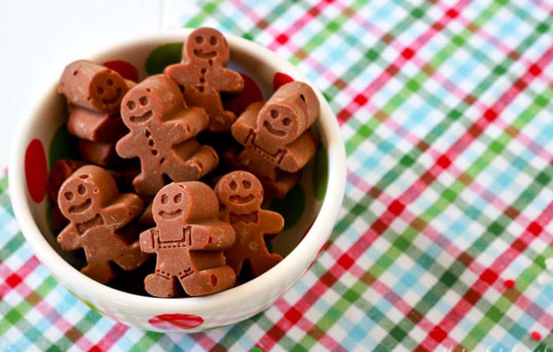 Mini gingerbread fudge using silicone molds recipe
