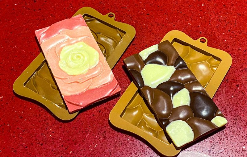 Make your own personalised chocolate bars using silicone moulds